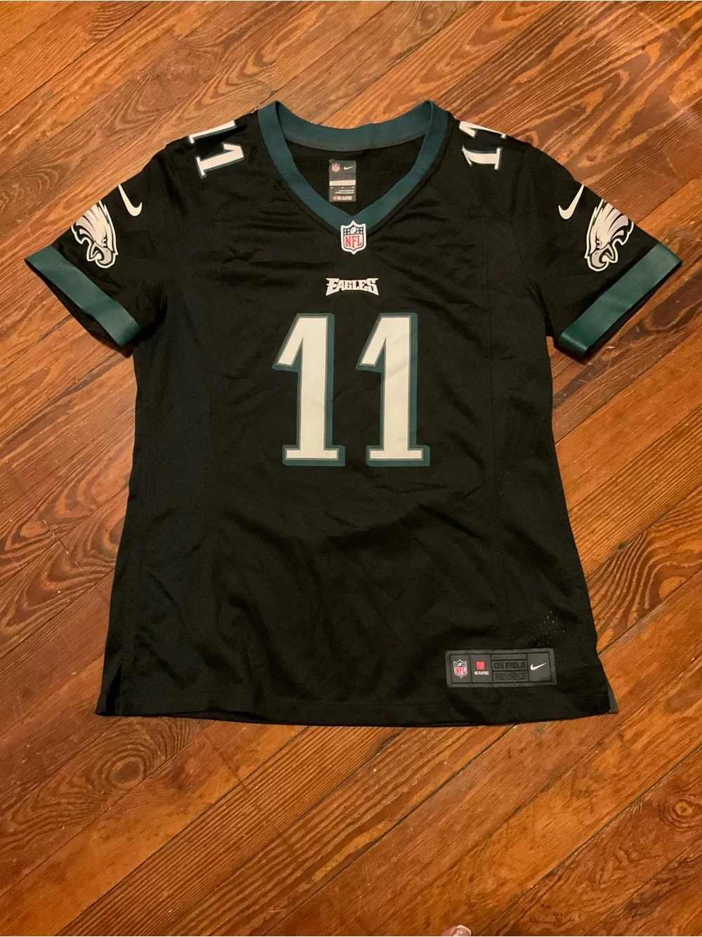 Nike Philadelphia Eagles #11 Carsten Wentz Kids Jersey - Black and Green